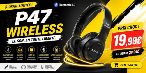 Casque bluetooth sans fil - bluetooth,